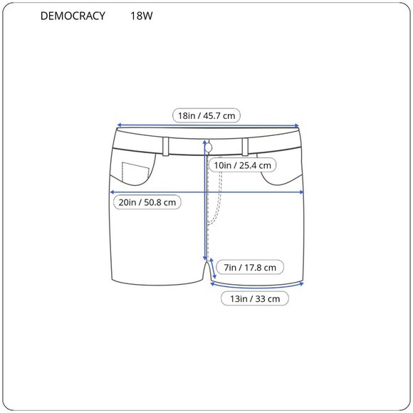 Democracy Womens Shorts 18W Plus Ab Technology Medium Blue Denim Comfy SHO19E - Picture 2 of 10